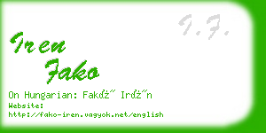 iren fako business card
